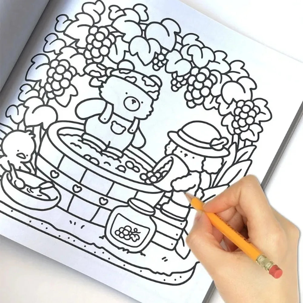 Spooky Cutie Coloring Book for Adults Teens Kids Halloween Themed Doodle Drawing Fun Activity