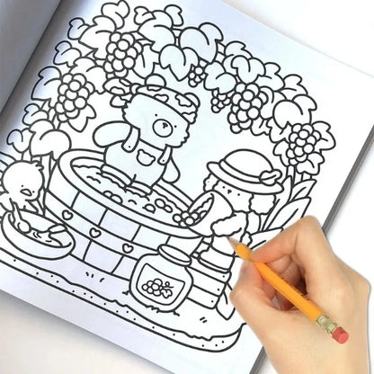 Spooky Cutie Coloring Book for Adults Teens Kids Halloween Themed Doodle Drawing Fun Activity
