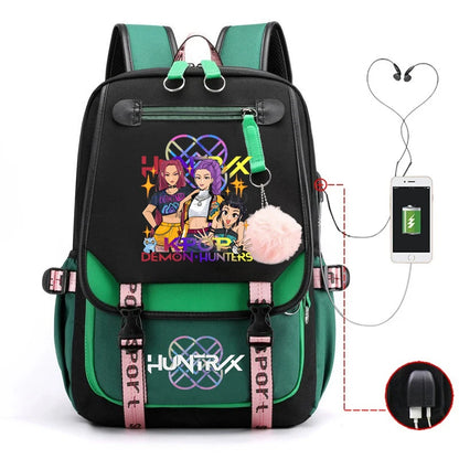 KPop Demon Hunters Backpack Students Large Capacity Backpack K-Pop Demon Hunters Fans Gift Girls School Bags Travel Backpack
