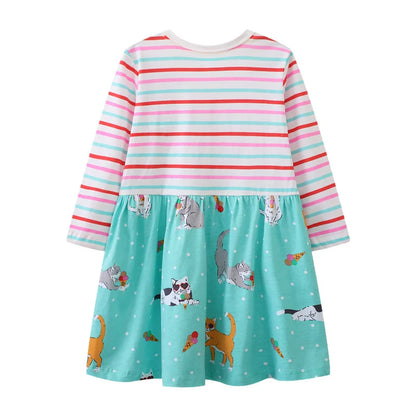 Jumping Meters 2-7T Princess Girls Dresses Party Kids Girls Costume Autumn Winter Toddler Frocks Clothing Long Sleeve Frocks