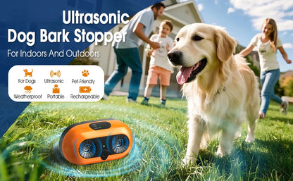Anti Barking Devices, Auto Bark Deterrent Devices with 3 Modes, Rechargeable Dog Barking Silencer Sonic Barking Deterrent Indoor