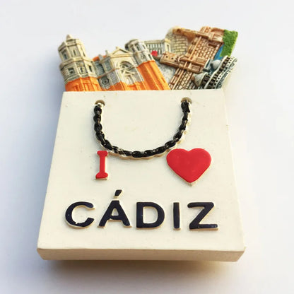 Europe Spain 3D Refrigerator Magnet Tourist Souvenirs Stickers,Home & Kitchen Decoration Fridge Magnet Message Sticker