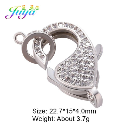 Juya 18K Real Gold Plated Accessories DIY Needlework Beads Pearls Jewelry Making Fastener Closures Lobster Lock Clasps Supplies