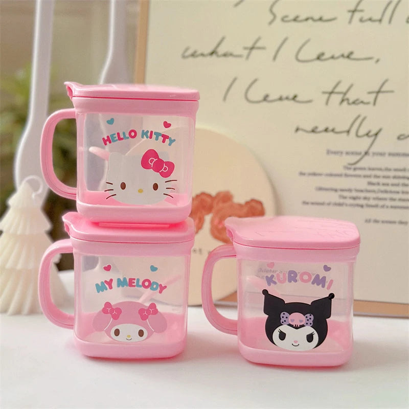 Sanrio Hello Kitty Kitchen Seasoning Box Kuromi Melody Cinnamoroll Msg Salt Sugar Jar Household Seasoning Jar Storage Box