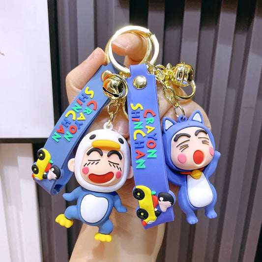 Drag New Crayon Small New Cartoon Cute Keychain Couple Car Personality Key Chain Creative School Bag Pendant
