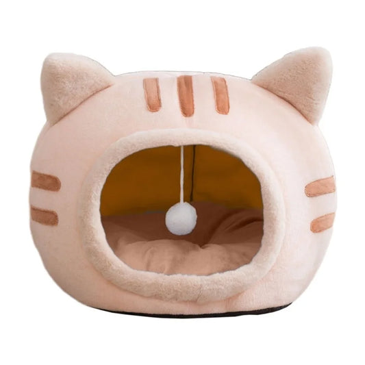 Warm and Cozy Cat Bed for Indoor Cats and Small to Medium Dogs: Soft Washable Sleeping Pad with Comfortable Nest Design Ideal f