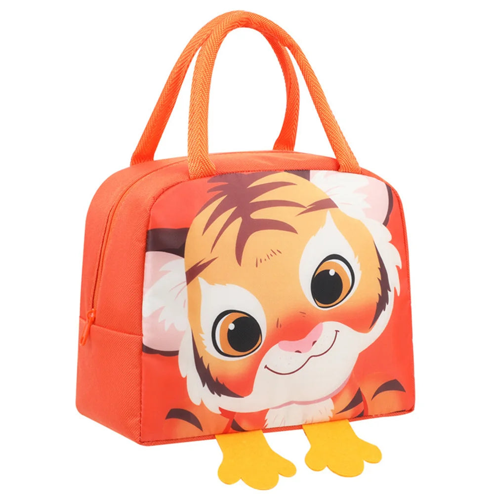 Cartoon Animals Children's Lunch Bag Portable Cartoon Handbag Thickened Insulation Fresh Refrigerated Bag Children's Bag