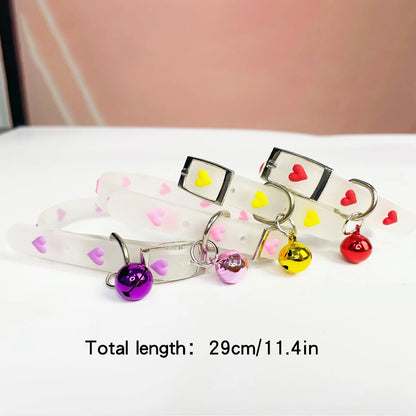 Luminous Cat Necklace Glowing Small Dog Collar Anti-Loss Fluorescent Silicone Bell Collar Neck Ring Pet Cats Accessories