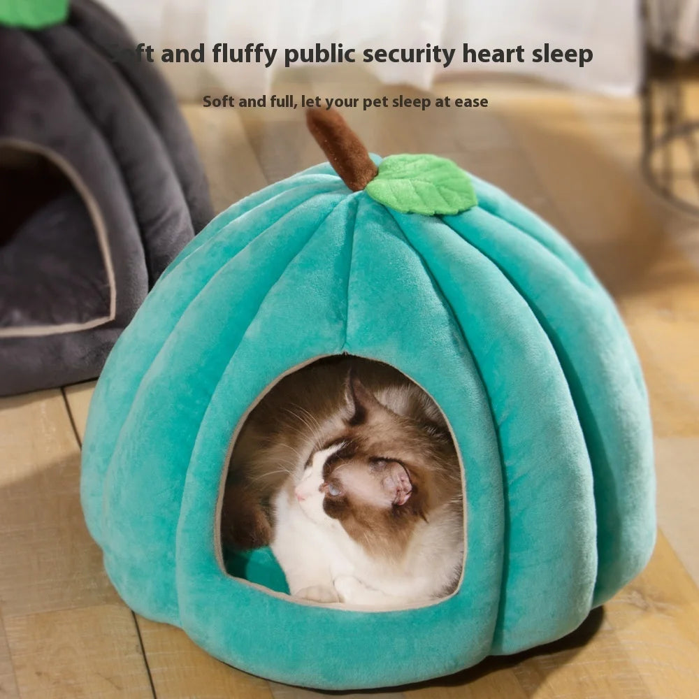 Pet Cat Nest Closed Cat House Pet Nest Warm and Thickened Deep Sleep Dog Nest Pet Supplies Closed Cat Bed Cat Tents