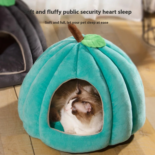Pet Cat Nest Closed Cat House Pet Nest Warm and Thickened Deep Sleep Dog Nest Pet Supplies Closed Cat Bed Cat Tents