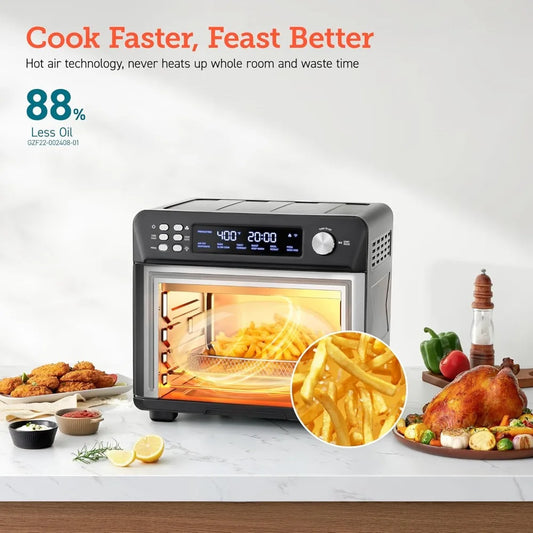 Free Delivery - Smart 12-in-1 Air Fryer Toaster Oven Combo, Airfryer Convection Oven Countertop, Bake, Roast, Reheat, Broiler,