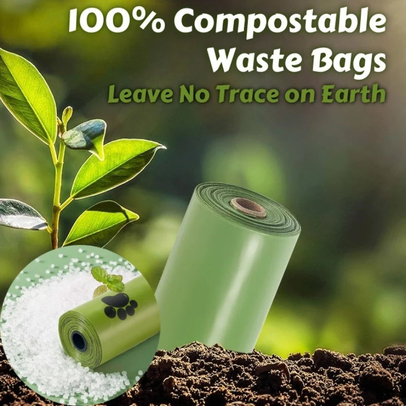 Dog Poop Bags Biodegradable Leak Proof Pet Waste Bags for Dog Walking Outdoor Cleaning Cat Litter Bag Dispenser Bulk Pack
