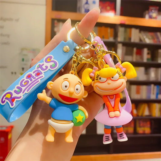 Cartoon Naughty Boy Keychain New Cute Silicone Doll Bag Hanging Car Key Chain