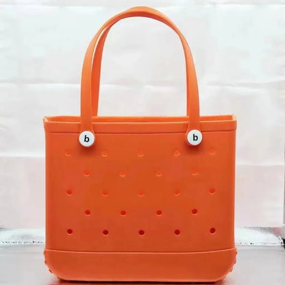 Fashion Beach Bogg Bag Rubber Waterproof Basket Large Capacity Summer Storage Shoulder Handbag Travel Women Tote Shopping Bags