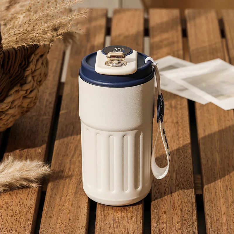 450ml Smart Coffee Cup with Led Temperature Display 316 Stainless Steel Thermos Bottle for Coffee Portable Vacuum Mug for Gift