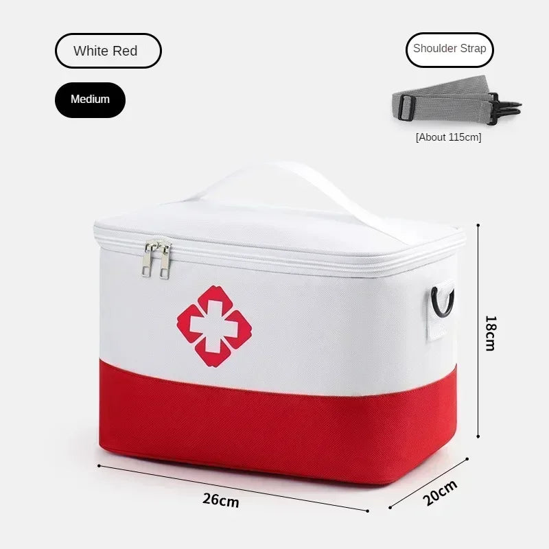 First Aid Kit Medicine Storage Bag Portable Outdoor Rescue Bag Household Large Capacity Medical Kit Storage Organizer