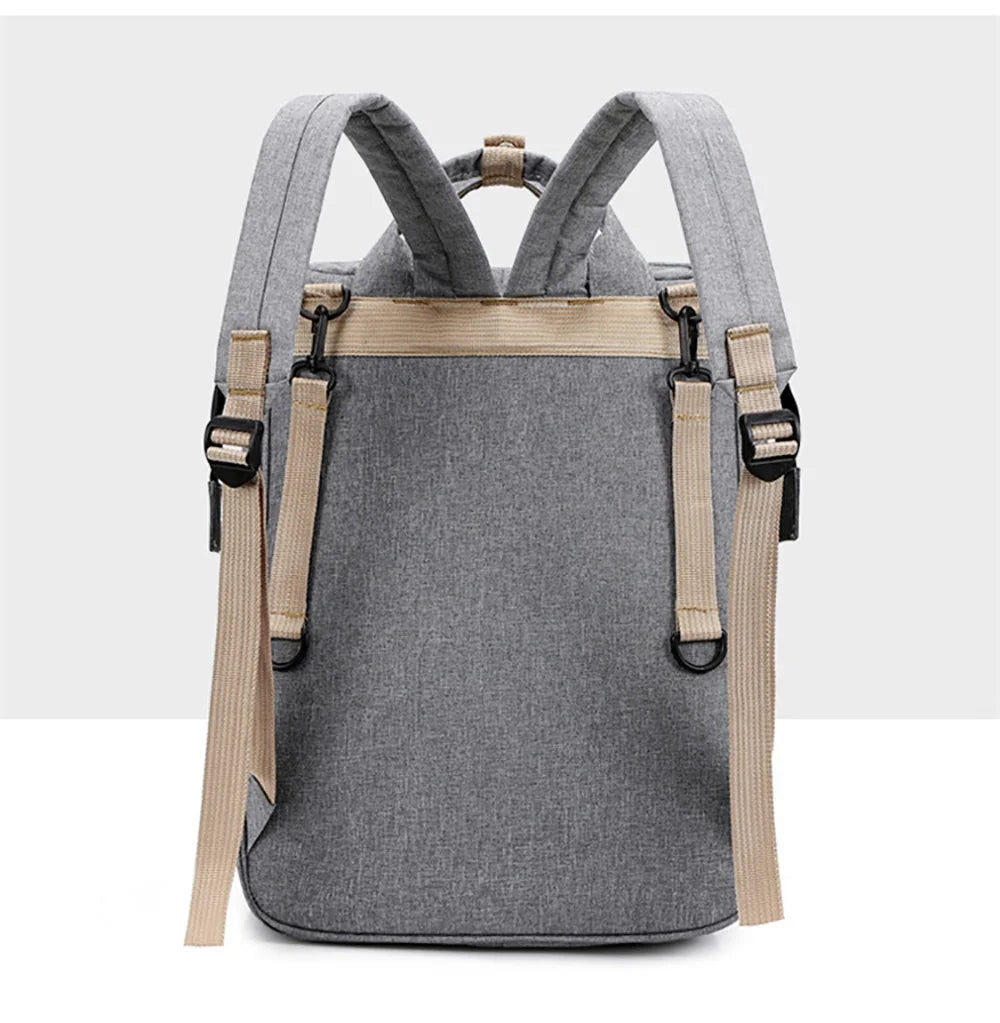 New Folding Mommy Bag Lightweight Portable Folding Crib Bed Large-capacity Baby Backpack Mommy Baby Diapers Bags Outting Bag