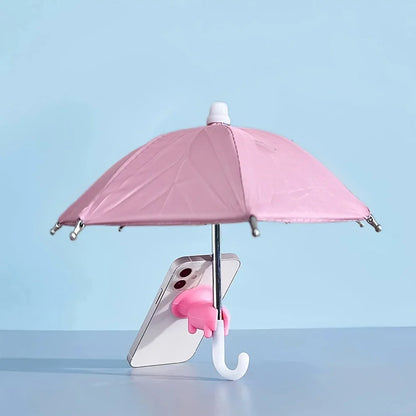 Smartphone Mini Umbrella, Universal Pig Suction Cup Bracket, Outdoor Anti-glare Sunshade, Polyester Material, Anti-reflection.