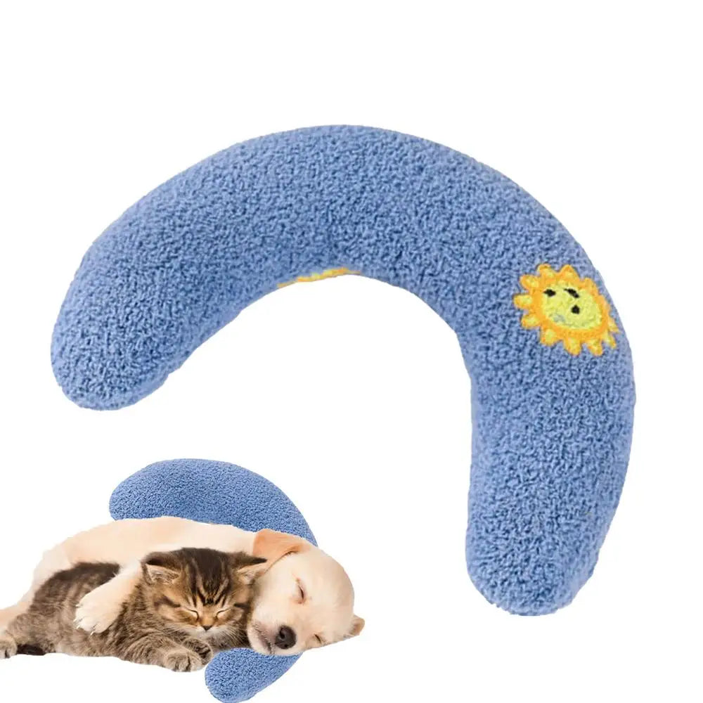Pillows For Dogs Dog Pillow Soft Cushion Throw Pillow Half Donut Pet Calming Toy Puppy Pillow Embroidery Pattern Dog Bed Pillow