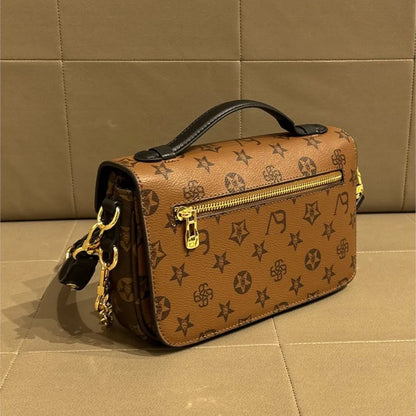 Light luxury brand women's handbag 2024 new autumn and winter high-end fashion designer mailman bag shoulder crossbody bag