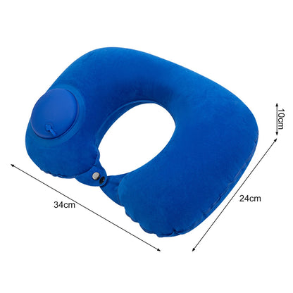 U-shaped Neck Pillow Inflatable Fatigue Relief Travel Pillow Flight Headrest Sleep U-shaped Cushion for Plane