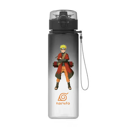 Naruto Sasuke Anime Pattern Plastic Drinking Cup Cartoon Water Bottle 560ml High Capacity Portable Sports Water Bottle Boy Girls