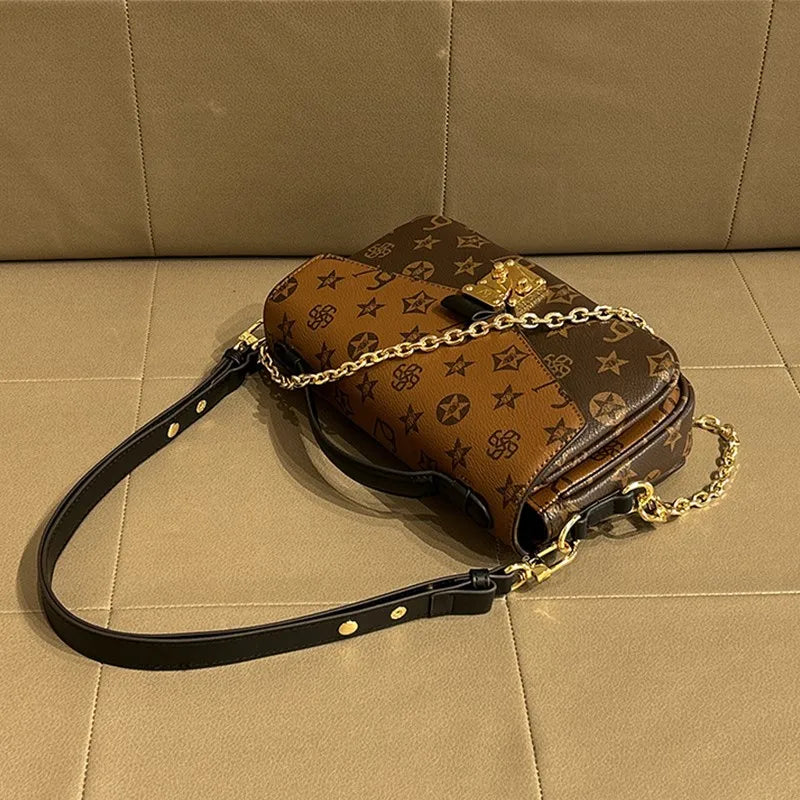 Light luxury brand women's handbag 2024 new autumn and winter high-end fashion designer mailman bag shoulder crossbody bag