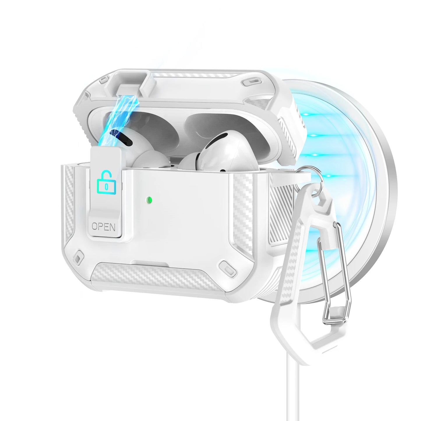 For AirPods 4 Generation Case Cover with Phone Holder Shockproof Hard Shell Protective Case with Cleaner Kt for AirPods Pro/Pro2