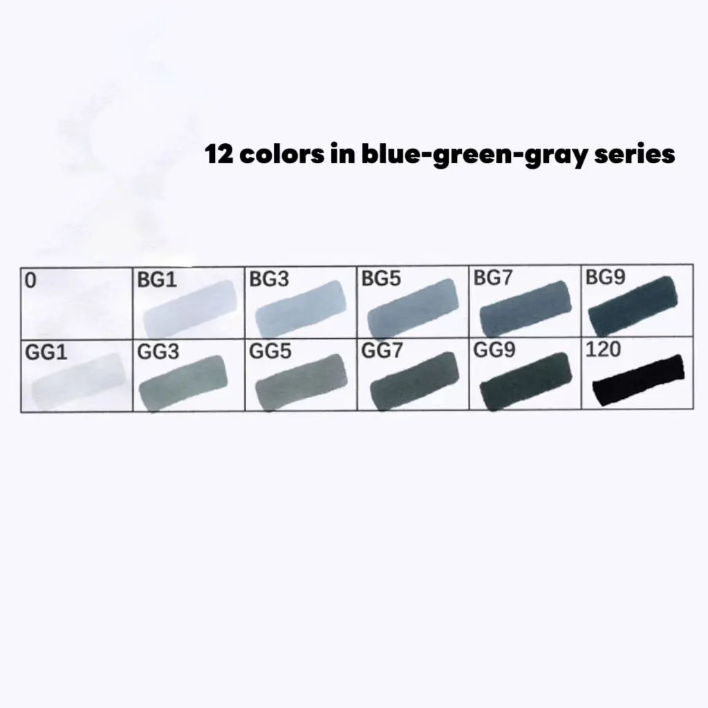 12 Colors Alcohol Oily Art Marker Pen Set for Draw Double Headed Sketching Oily Tip Based Markers Graffiti Manga  Art Supplies