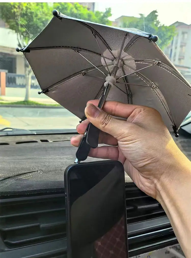 Fashion Phone Umbrella Sun Protection Phone Clip Creative Mini Umbrella Phone Holder with Sun Protection Clip Phone Accessories