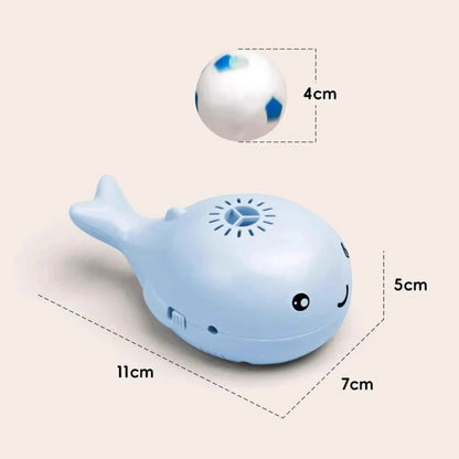 Electric Floating Ball Cat Toy  - Whale - shaped, USB - powered, Dual - function Fan, Portable & 3C Certified Pet Toy