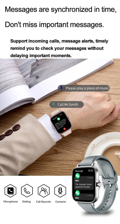 XiQeer Smart Watch For Women Men Wristwatch Bluetooth Call Player Music Fitness Sport Bracelet Sleep Monitor Digital Watches