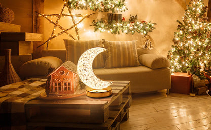 Star Moon Desk Lamp LED Decorative Lighting Night Light USB Rechargeable Bedside Atmosphere Light Moon Star Night Light