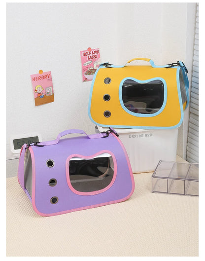 Pet Cat Bag Portable Dog Tote Bag Breathable Dog Backpack Carrier Small Dog Foldable Cat Carrier Large Space Travel TransportBag