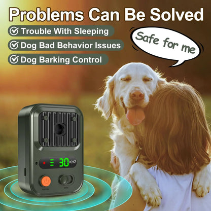 Anti Barking Devices, Auto Bark Deterrent Devices with 3 Modes, Rechargeable Dog Barking Silencer Sonic Barking Deterrent Indoor