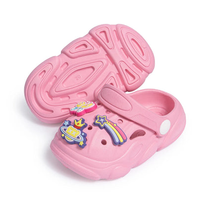 New Solid Color Summer Breathable Garden Shoes Baby Sandals Cute Decoration Boys Girls Lightweight Anti-slip Casual Shoes