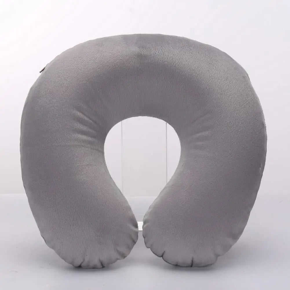 U-shaped Neck Pillow Inflatable Fatigue Relief Travel Pillow Flight Headrest Sleep U-shaped Cushion for Plane