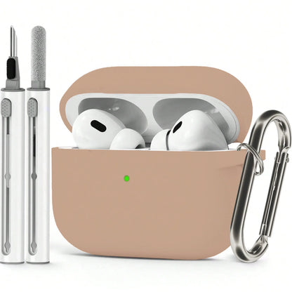 Earphone Case for AirPods Pro2 Cover with Cleaner Kit Soft Silicone Protective with Hook Wirless Headphones Cover
