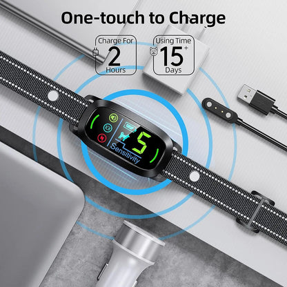 Dog Bark Collar,Rechargeable Smart Collar,Anti Barking Training Collar with 5 Adjustable Sensitivity Beep Vibration Shock