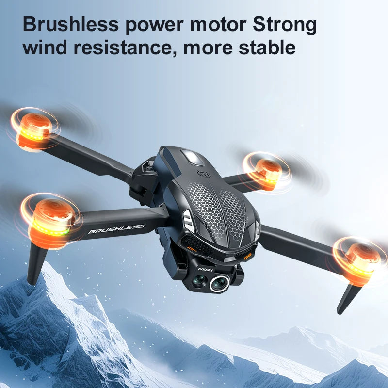 2025 S168 RC Drone Brushless Motor 8K HD Dual Cameras Optical Flow Positioning and Intelligent Obstacle Avoidance Aircraft Toy