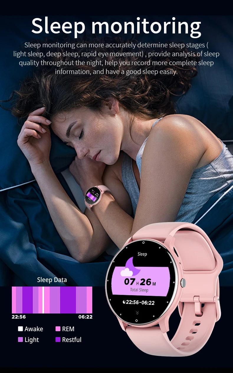 LIGE 2025 Smart watch Ladies Full touch Screen Sports Fitness watch IP67 waterproof Bluetooth For Android iOS Smart watch Female
