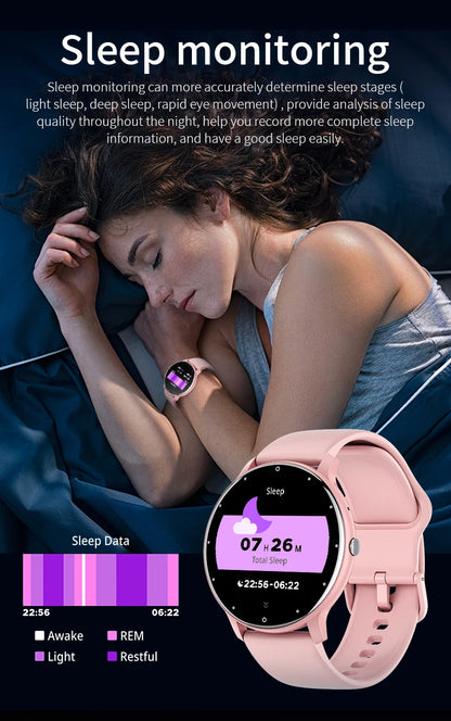 LIGE 2025 Smart watch Ladies Full touch Screen Sports Fitness watch IP67 waterproof Bluetooth For Android iOS Smart watch Female