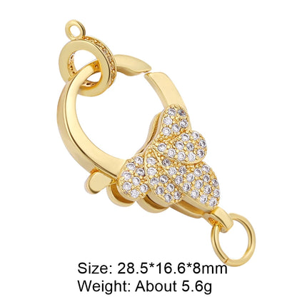 Juya 18K Real Gold Plated Accessories DIY Needlework Beads Pearls Jewelry Making Fastener Closures Lobster Lock Clasps Supplies