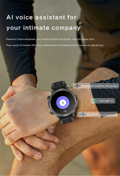 2025 New GPS Bluetooth Call Smart Watch Men AMOLED HD Screen Heart Rate NFC IP68 Waterproof Sports Smart Watch For Android iOS