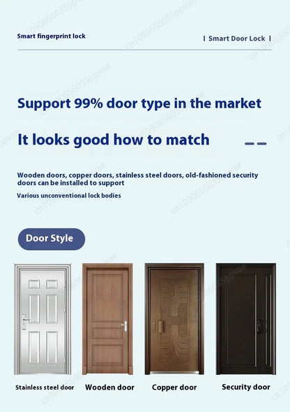 3D Face Recognition Anti-pry And Anti-crack Smart Door Lock Fully Automatic Password Fingerprint Lock Intercom Smart Door Lock