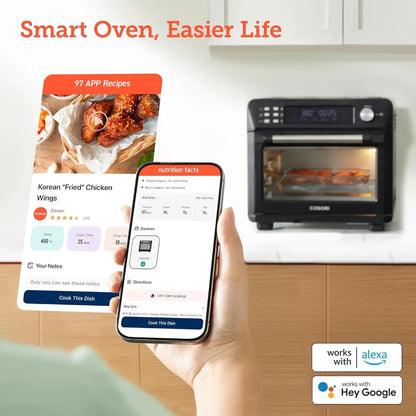Free Delivery - Smart 12-in-1 Air Fryer Toaster Oven Combo, Airfryer Convection Oven Countertop, Bake, Roast, Reheat, Broiler,