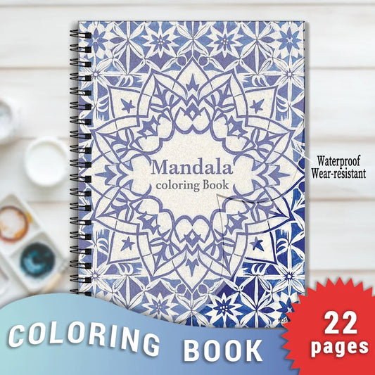Mandala Adult Coloring Book - 8.3x11.2 inches Stress relief coloring book 22 pages of art therapy illustrations to relieve anxie