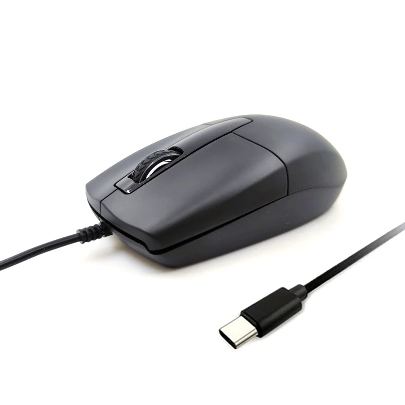 Wired Type-C Mouse Plug And Play System Compatible Light Weight Portable Low Noise Button Office Use Mause Business Office Mice