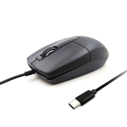 Wired Type-C Mouse Plug And Play System Compatible Light Weight Portable Low Noise Button Office Use Mause Business Office Mice