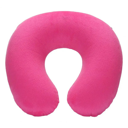 U-shaped Neck Pillow Inflatable Fatigue Relief Travel Pillow Flight Headrest Sleep U-shaped Cushion for Plane